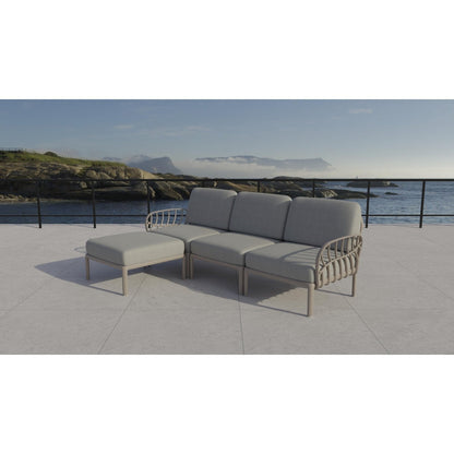 Strata Furniture Dahlia Patio Sofa Ottoman Set -  ODASOGG