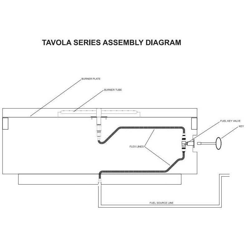 Tavola 6 Fire Table Assembly Diagram