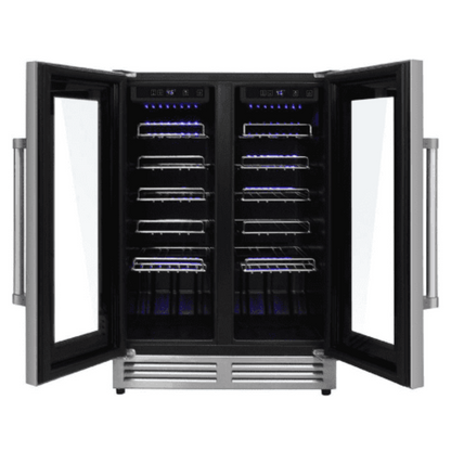 Thor Kitchen Appliance Package - 48 in. Gas Range, Range Hood, Refrigerator with Water and Ice Dispenser, Dishwasher, Wine Cooler, Microwave, AP-LRG4807U-14