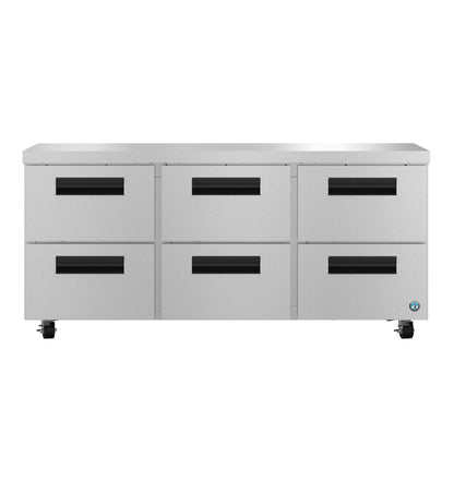 Hoshizaki UR72B-D6 | 72" Wide 6 Drawer Undercounter Refrigerator - UR72B-D6