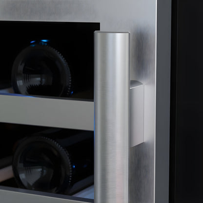 Avallon 48 Inch Wide 90 Bottle Capacity Wine Cooler with Door Locks and 4 Cooling Zones - AWC242DZDUAL