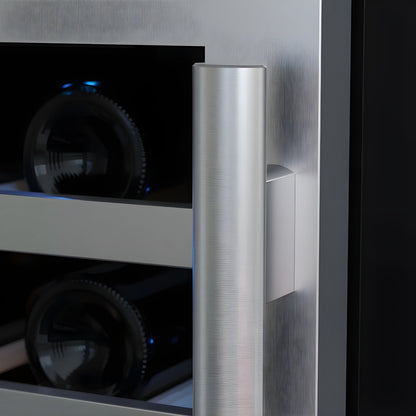Avallon 48 Inch Wide 106 Bottle Capacity Wine Cooler with Door Locks and 2 Cooling Zones - AWC242SZDUAL