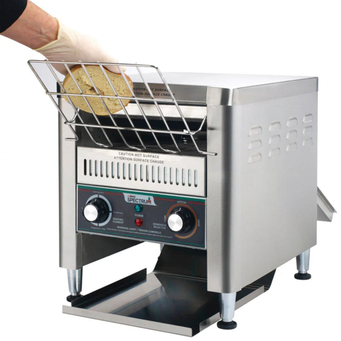 Winco ECT-700 Spectrum Electric Countertop Conveyor Toaster with 2.5" Opening - 700 Slices per Hour, 208/240V - WNECT-700