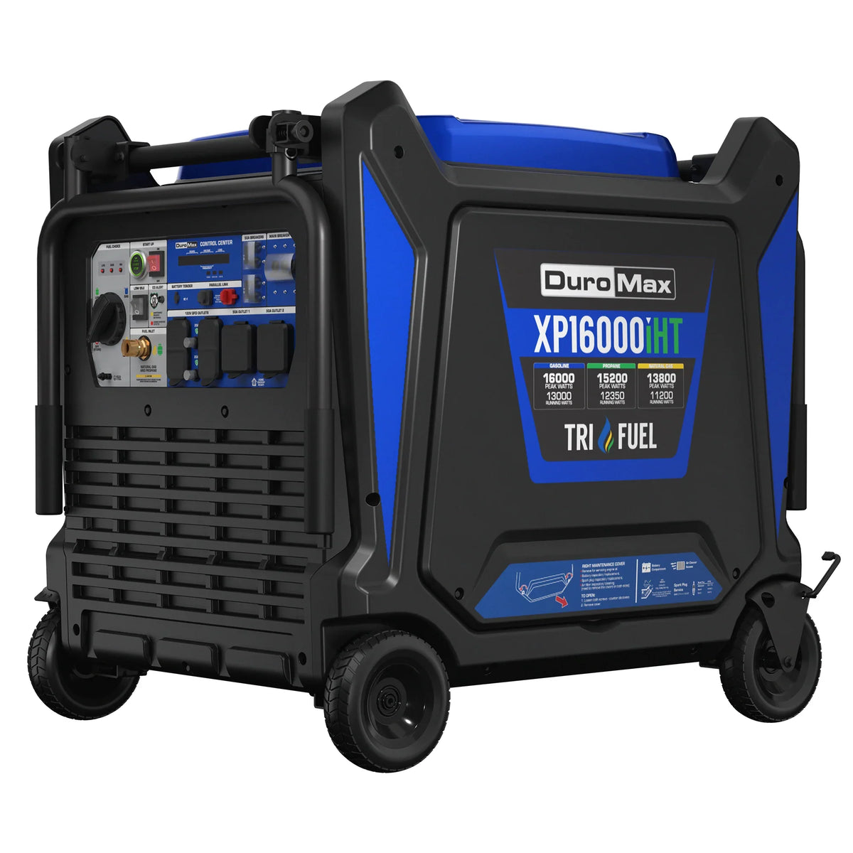 DuroMax 16,000 Watt V-Twin Tri Fuel Portable Digital Inverter Generator