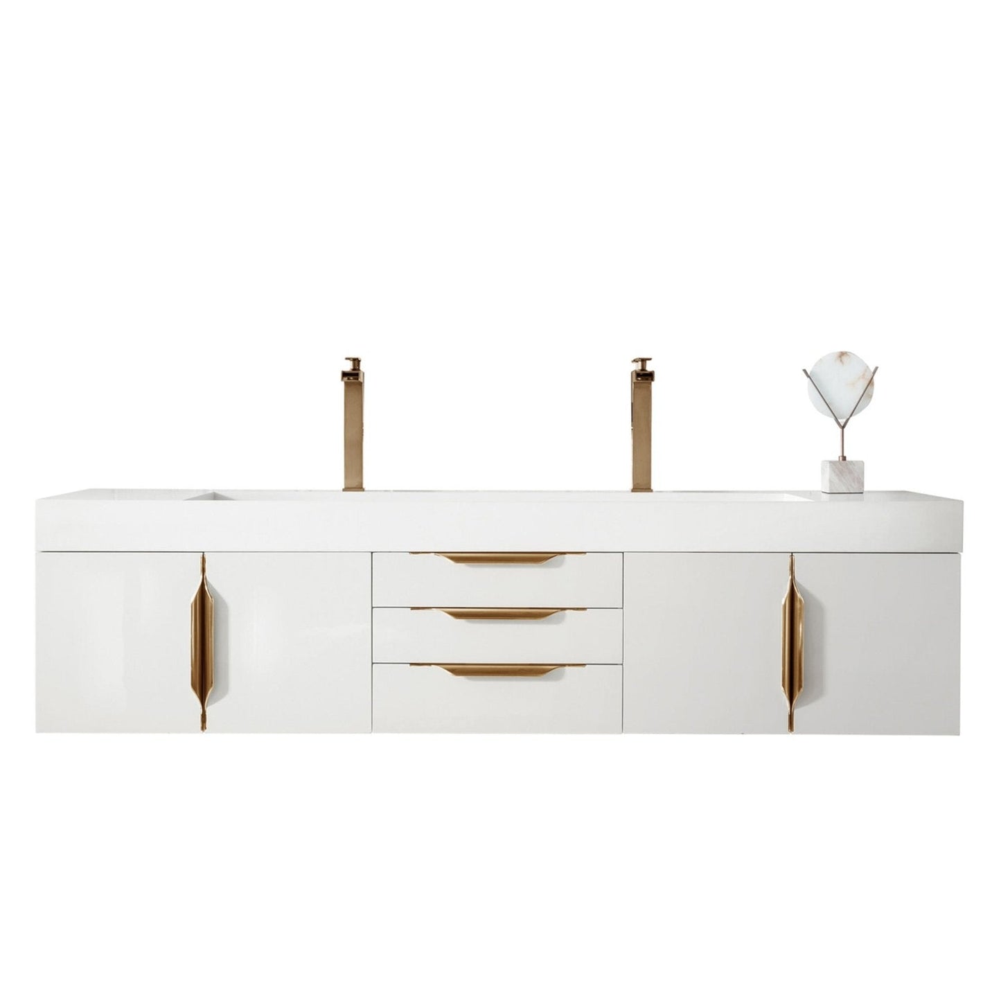 James Martin Vanities Mercer Island 72" Double Vanity - 389-V72D-AGR-G-DGG
