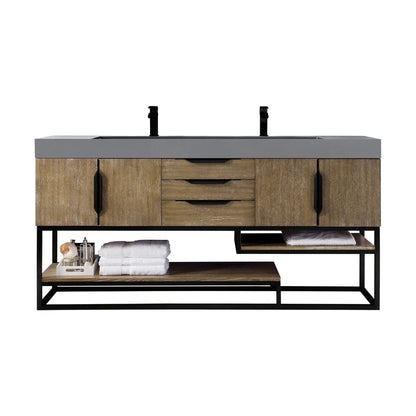 James Martin Vanities Columbia 72" Double Vanity - 388-V72D-AGR-MB-DGG