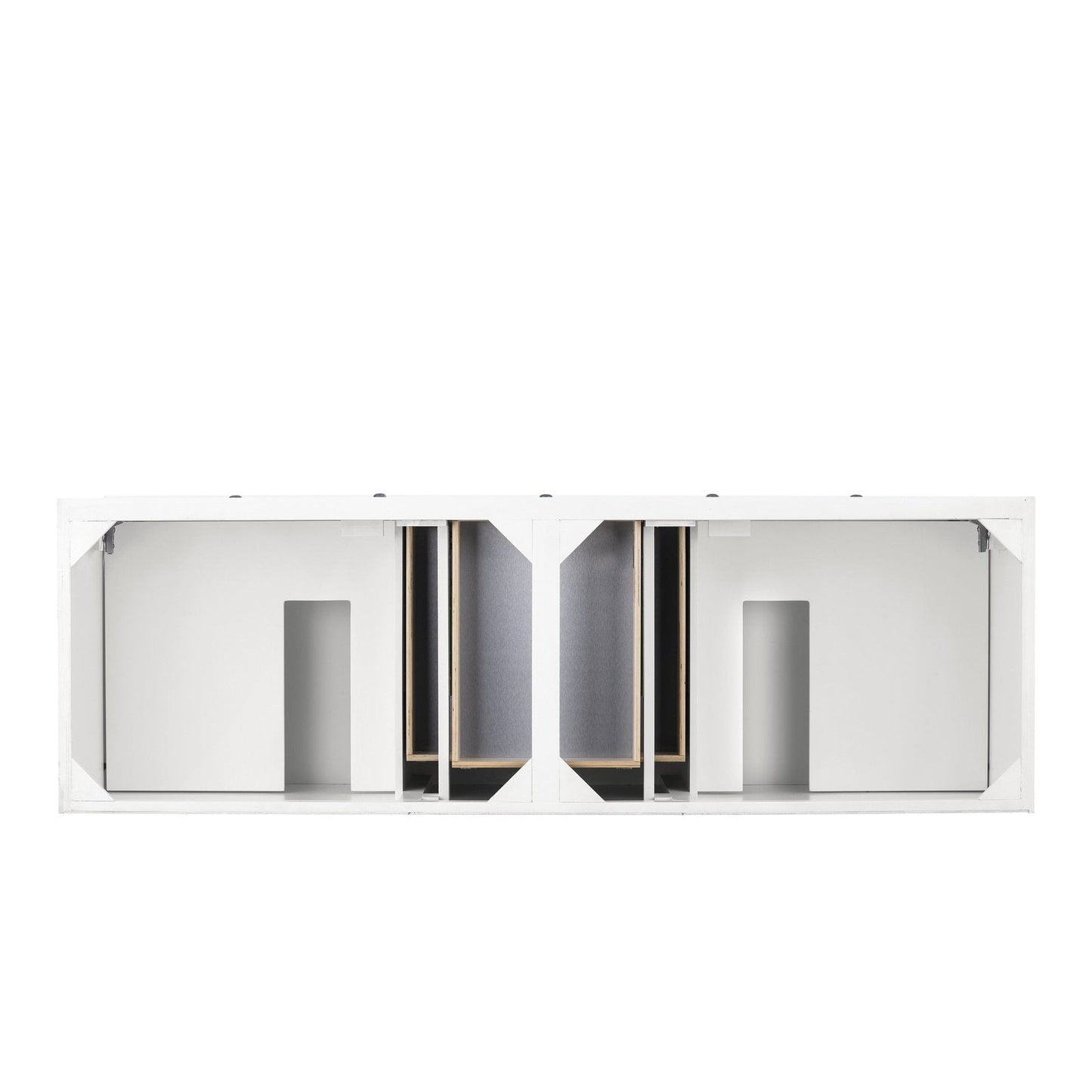 James Martin Vanities Savannah 72" Bright White Double Vanity - 238-104-V72-BW-3AF