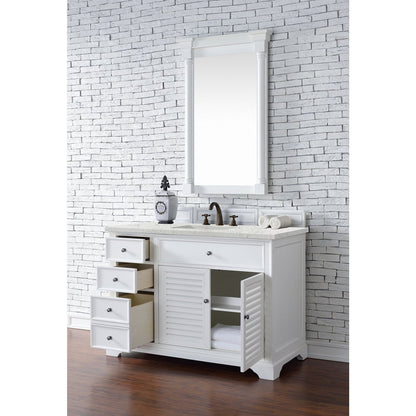James Martin Vanities Savannah 48" Bright White Single Vanity - 238-104-V48-BW-3AF