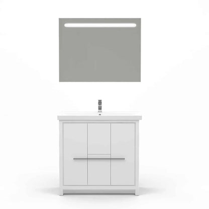 Casa Mare Alessio 32" Bathroom Vanity and Ceramic Sink Combo with LED Mirror - Alessio80GG-32