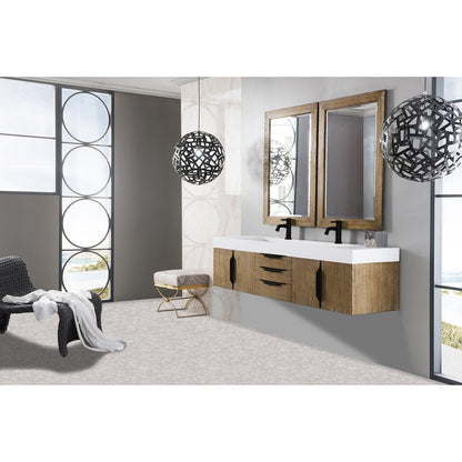 James Martin Vanities Mercer Island 72" Double Vanity - 389-V72D-AGR-G-DGG