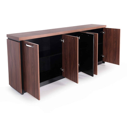 Casa Mare ARMA 79″ Modern Home & Office Furniture Desk Rustic Brown & Black - ARMA-79WB-S