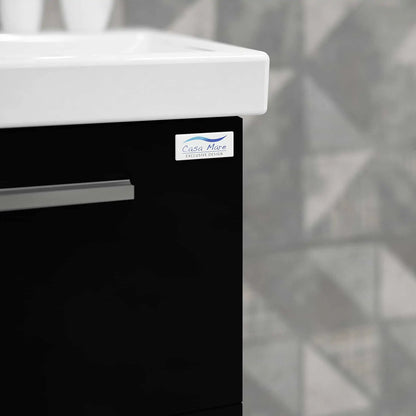 Casa Mare Aspe 24" Bathroom Vanity and Ceramic Sink Combo with LED Mirror - Aspe60GB-24