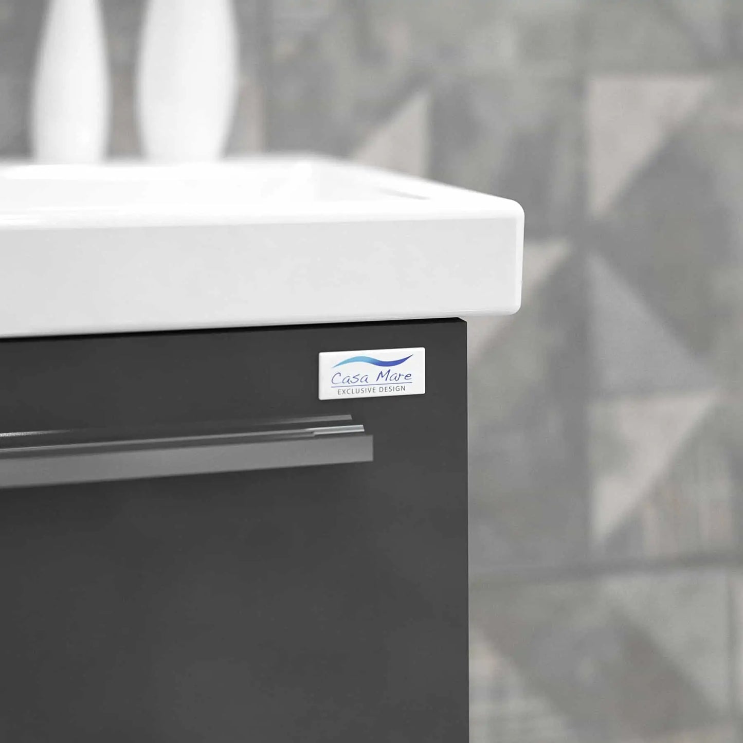 Casa Mare Aspe 32" Bathroom Vanity and Ceramic Sink Combo with LED Mirror - Aspe80GB-32