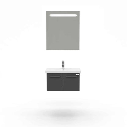Casa Mare Aspe 24" Bathroom Vanity and Ceramic Sink Combo with LED Mirror - Aspe60GB-24