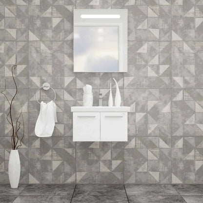Casa Mare Aspe 24" Bathroom Vanity and Ceramic Sink Combo with LED Mirror - Aspe60GB-24
