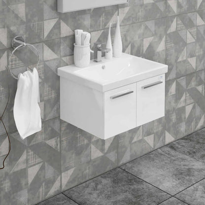 Casa Mare Aspe 32" Bathroom Vanity and Ceramic Sink Combo with LED Mirror - Aspe80GB-32
