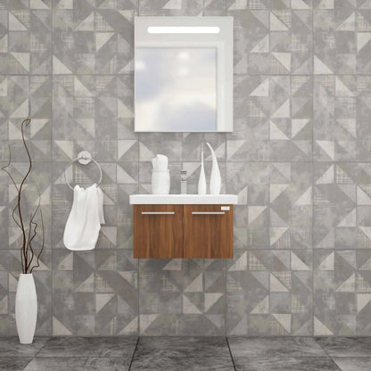 Casa Mare Aspe 24" Bathroom Vanity and Ceramic Sink Combo with LED Mirror - Aspe60GB-24