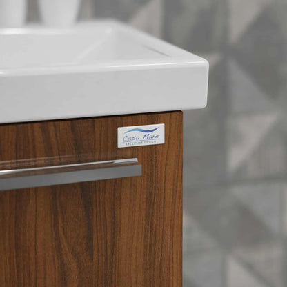 Casa Mare Aspe 24" Bathroom Vanity and Ceramic Sink Combo with LED Mirror - Aspe60GB-24