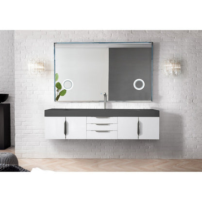 James Martin Vanities Mercer Island 72" Single Vanity - 389-V72S-AGR-G-DGG