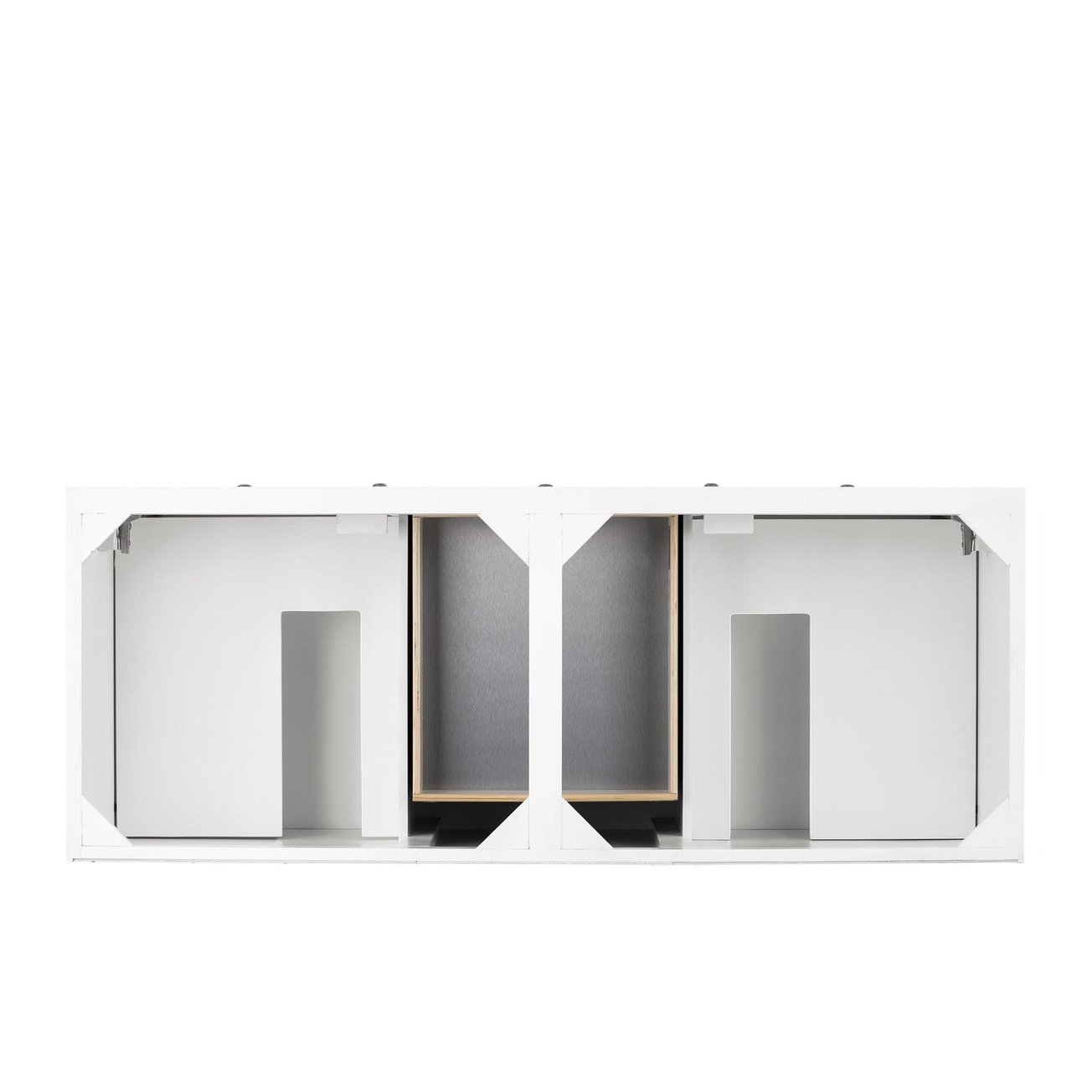 James Martin Vanities Savannah 60" Bright White Double Vanity - 238-104-V60D-BW-3AF
