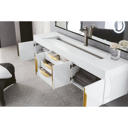 James Martin Vanities Mercer Island 72" Single Vanity - 389-V72S-AGR-G-DGG