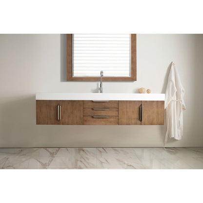 James Martin Vanities Mercer Island 72" Single Vanity - 389-V72S-AGR-G-DGG