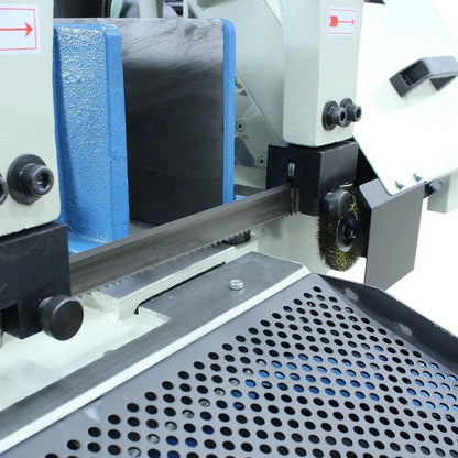 Baileigh BS-330M; 220 Volt 3 Phase Metal Cutting Band Saw Mitering Vice and Head 1-1/4" Blade Width