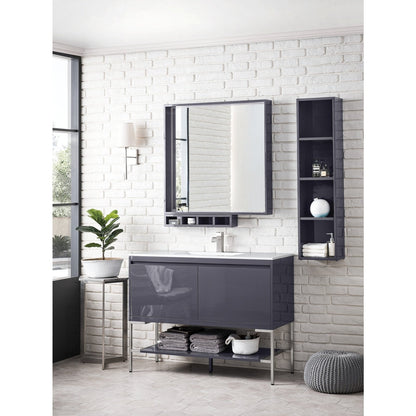 James Martin Vanities Milan 47.3" Single Vanity Cabinet - 801V47.3GWRGDCHB