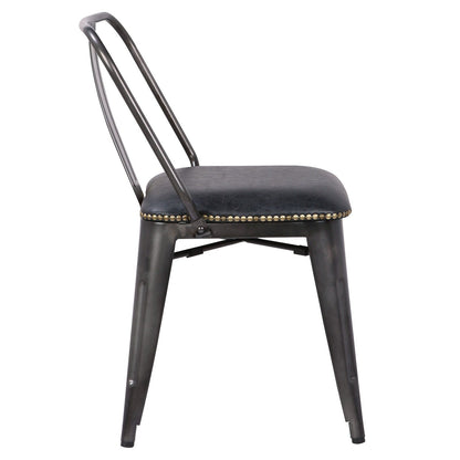 New Pacific Direct Brian PU Leather Metal Side Chair, (Set of 4)  - 9300030-240