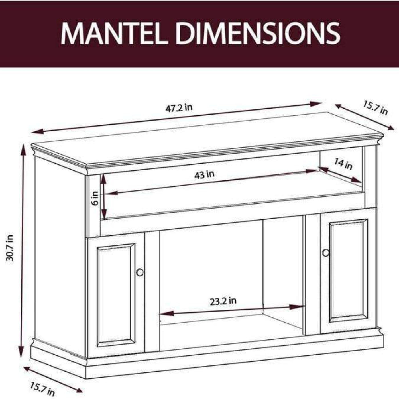 Cambridge Sorrento Electric Fireplace with an Enhanced Log Display and 47 In. Entertainment Stand in Cherry - CAM5021-2CHRLG2
