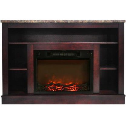 Cambridge 47 In. Electric Fireplace with a Multi-Color LED Insert and Cherry Mantel - CAM5021-1CHRLED