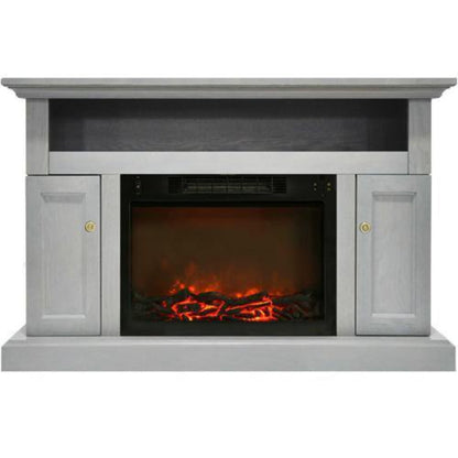 Cambridge Sorrento Electric Fireplace with an Enhanced Log Display and 47 In. Entertainment Stand in Cherry - CAM5021-2CHRLG2