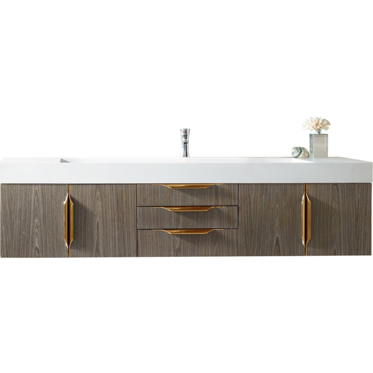 James Martin Vanities Mercer Island 72" Single Vanity - 389-V72S-AGR-G-DGG