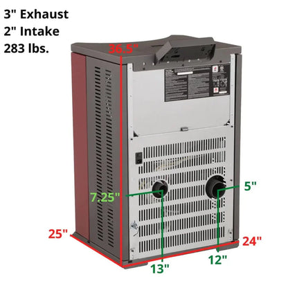ComfortBilt Pellet Stove with Stainless Steel Trim - HP22N-Black-SS