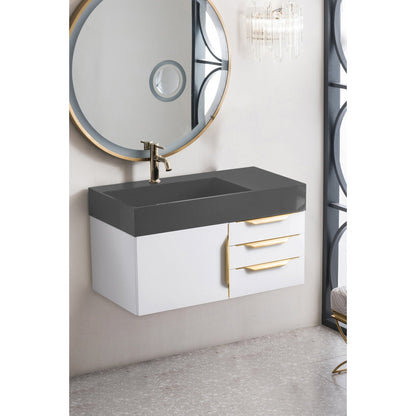 James Martin Vanities Mercer Island 36" Single Vanity - 389-V36-AGR-G-DGG