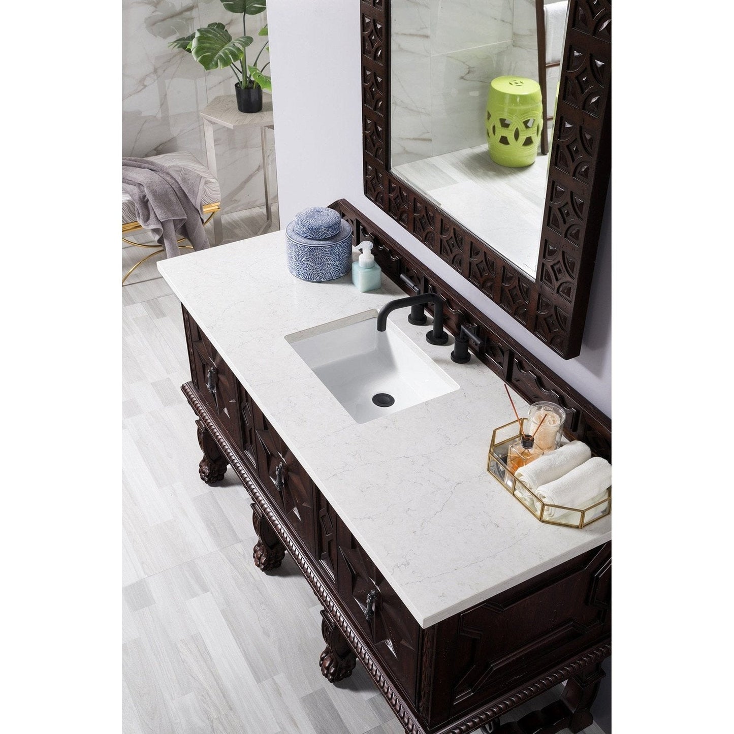 James Martin Vanities Balmoral 60" Single Vanity Cabinet - 150-V60S-ANW-3AF