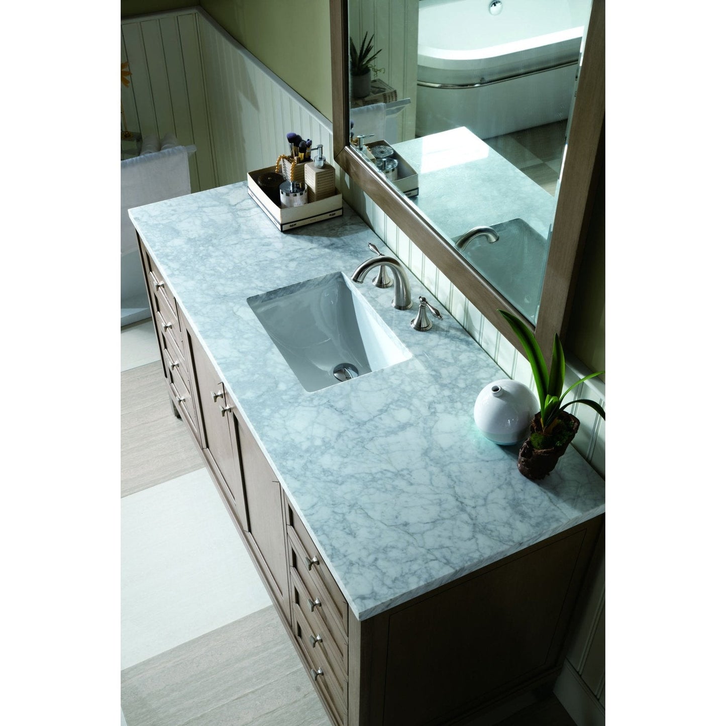 James Martin Vanities Chicago 60" Single Vanity - 305-V60S-WWW-3AF