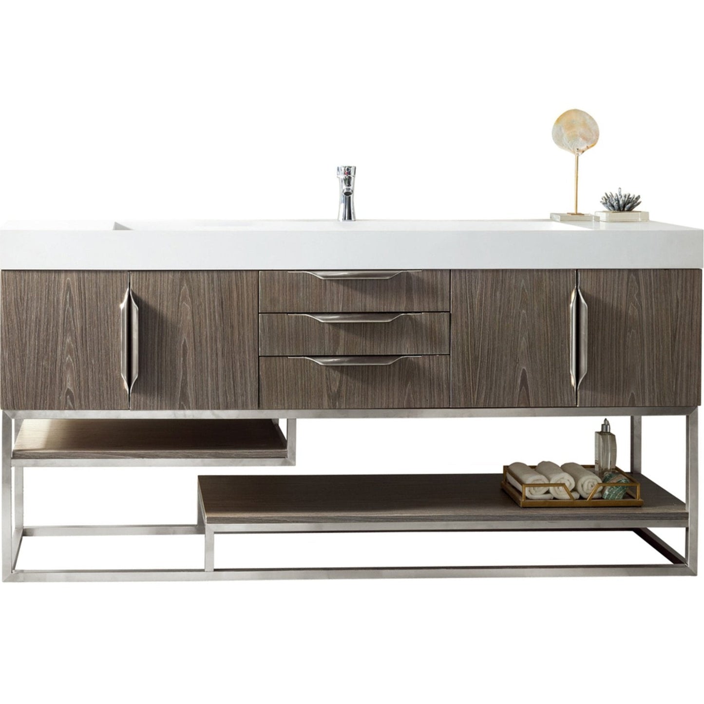 James Martin Vanities Columbia 72" Single Vanity - 388-V72S-AGR-MB-DGG