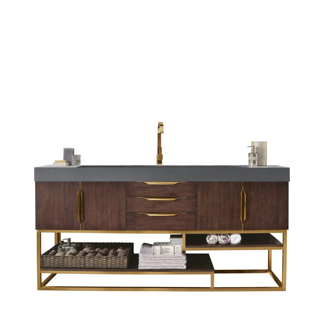 James Martin Vanities Columbia 72" Single Vanity - 388-V72S-AGR-MB-DGG