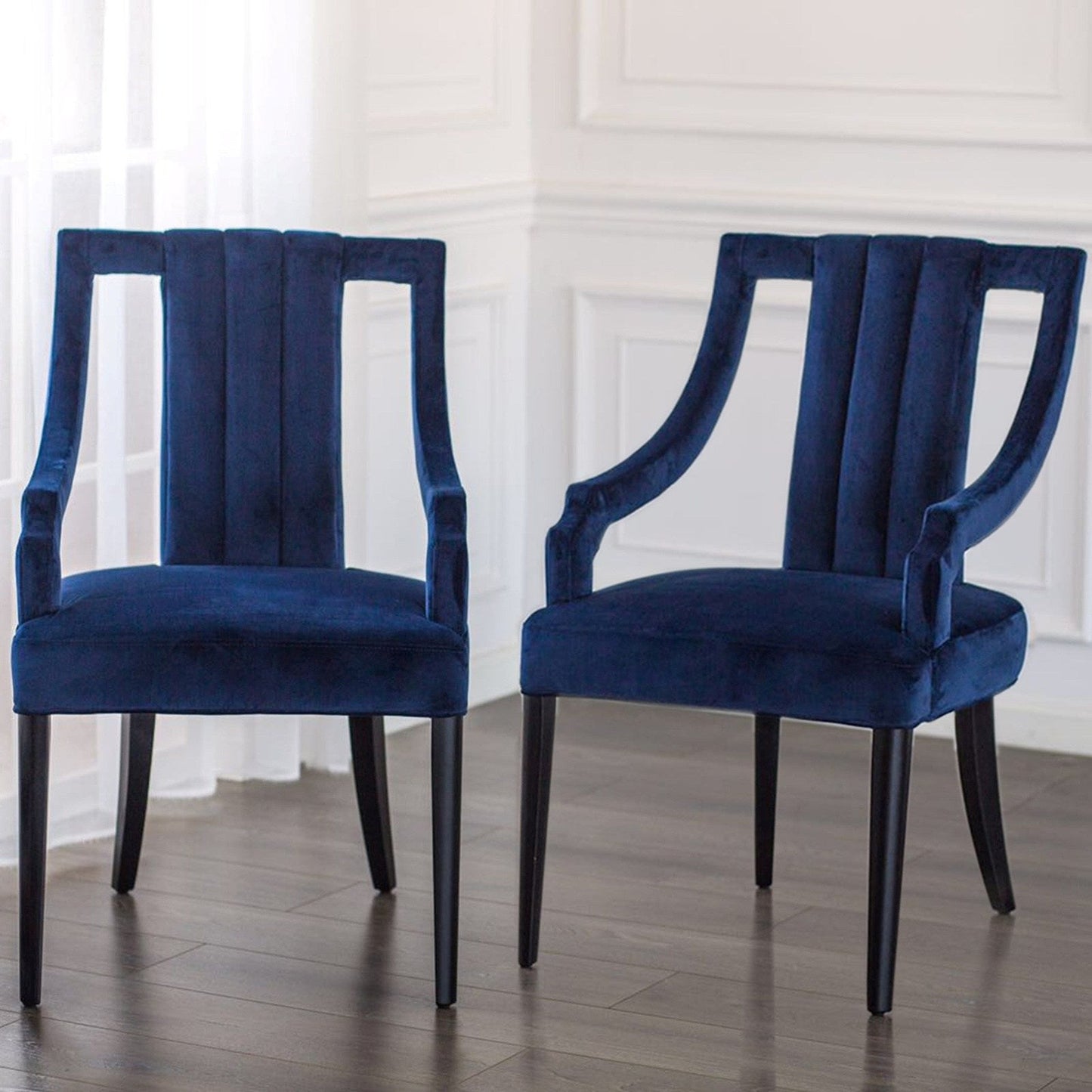 New Pacific Direct Viola Velvet Fabric Klismos Chair -  9900033-333