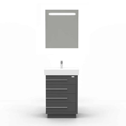 Casa Mare Domenico 32" Bathroom Vanity and Ceramic Sink Combo with LED Mirror - Domenico80GG-32
