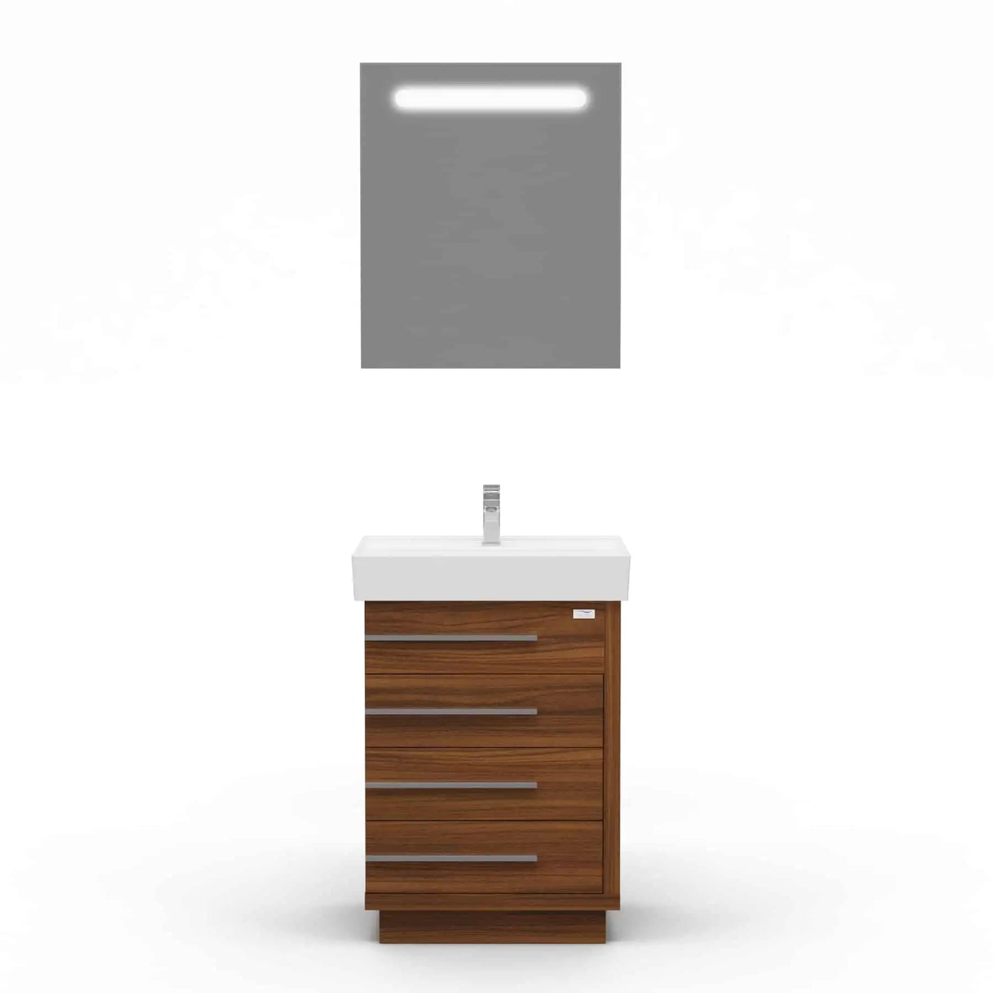 Casa Mare Domenico 32" Bathroom Vanity and Ceramic Sink Combo with LED Mirror - Domenico80GG-32
