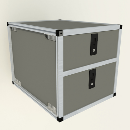 GOOSE GEAR Double Drawer Module - 18 3/16" Wide x 25" Depth - 1832-GGR-SH