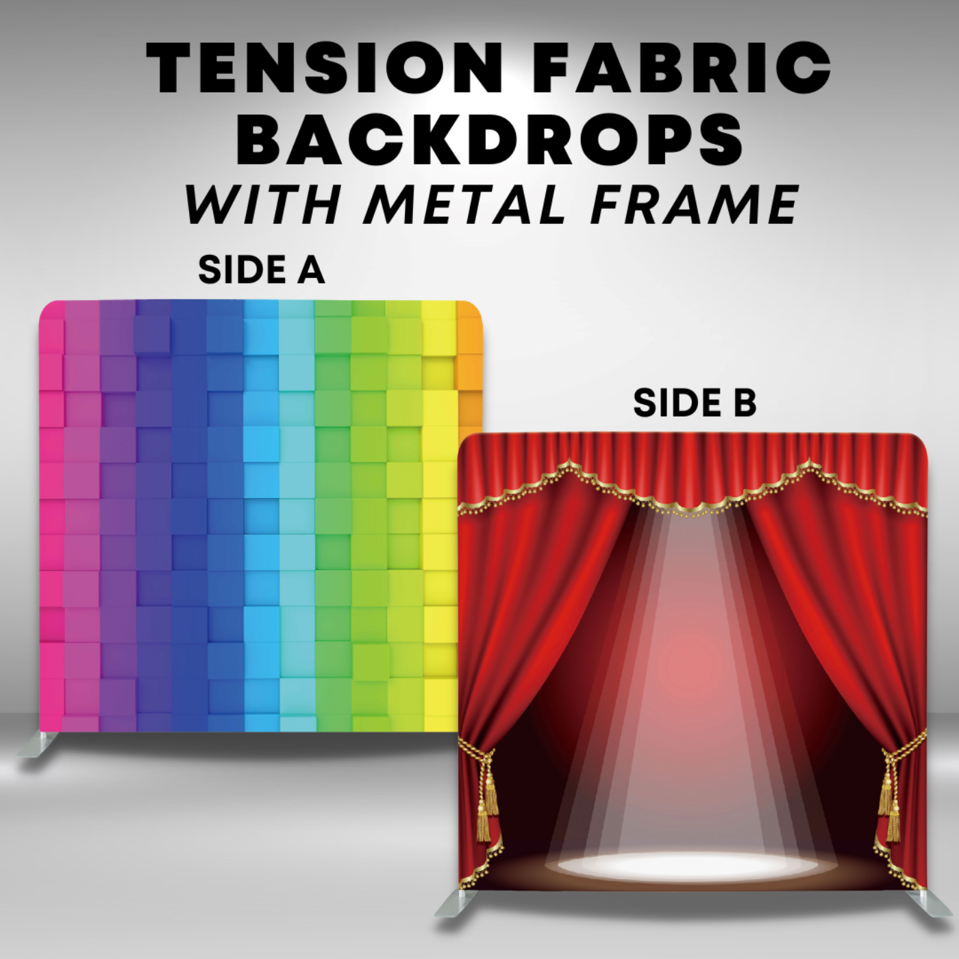 Spinpix360 Dramatic Set Double Sided Tension Fabric Photo Booth Backdrop