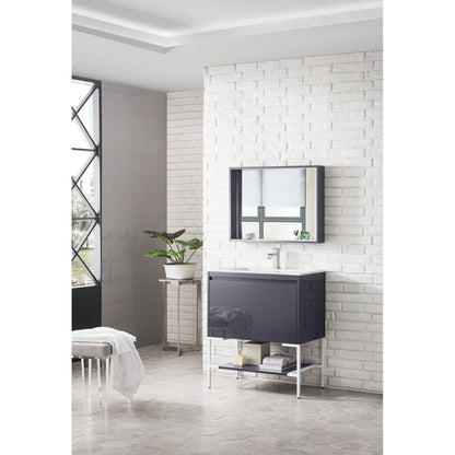 James Martin Vanities Milan 31.5" Single Vanity Cabinet - 801V31.5GWRGDCHB