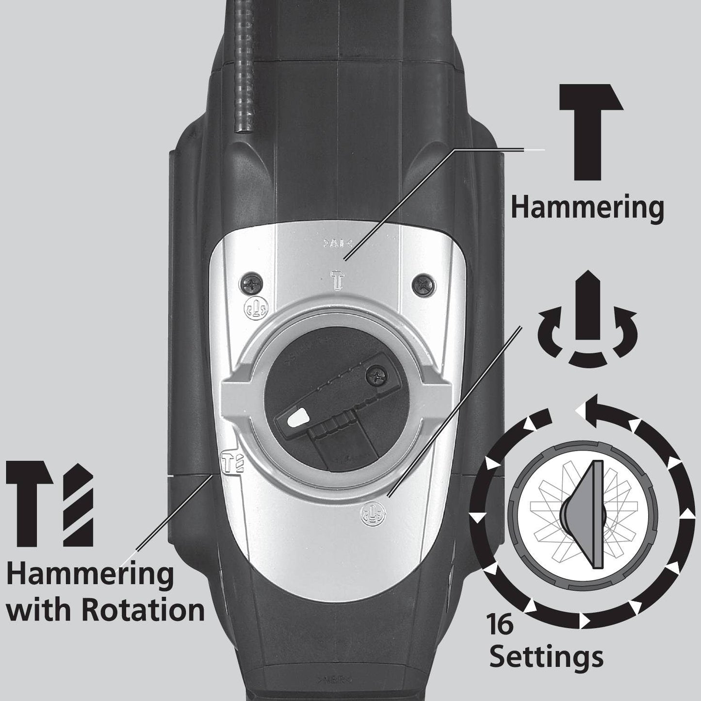 Makita  1-3/4" AVT Rotary Hammer, accepts SDS-MAX bits, 2-mode, var. spd., case - HR4510C