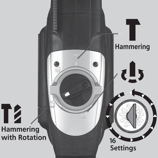Makita  1-3/4" AVT Rotary Hammer, accepts SDS-MAX bits, 2-mode, var. spd., case - HR4510C