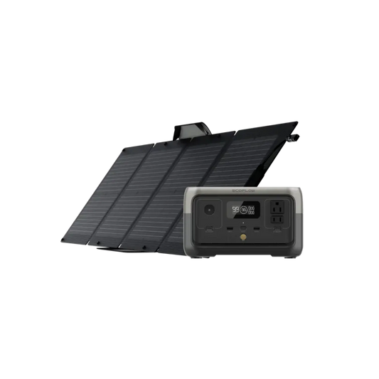 GREE EcoFlow RIVER 2 Portable Power Station + 110W Portable Solar Panel - RIVER2-110-1-US