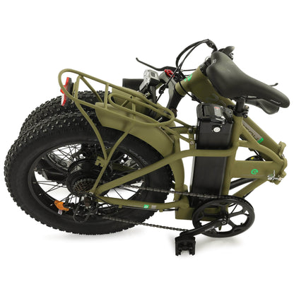 Ecotric 48V Fat Tire Portable & Folding Electric Bike with Color LCD Display - NS-FAT20850C-RD+HHJ850-RD