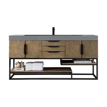 James Martin Vanities Columbia 72" Single Vanity - 388-V72S-AGR-MB-DGG
